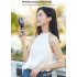 Portable Handheld Desk Fan Multifunctional Folding Double headed 3000mah Electric Fan With Neck Strap Dark Blue
