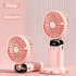 Portable Handheld Desk Fan Multifunctional Folding Double headed 3000mah Electric Fan With Neck Strap Dark Blue