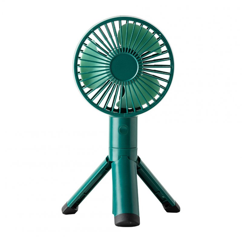 Portable Handheld Fan 3 Modes Adjustable Rechargeable Fan for Outdoor Home green_106x228x40mm
