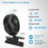 Portable Handheld Mini  Fan 3 Speeds Usb Rechargeable Silent Clip on Desk Baby Stroller Cooling Fan black