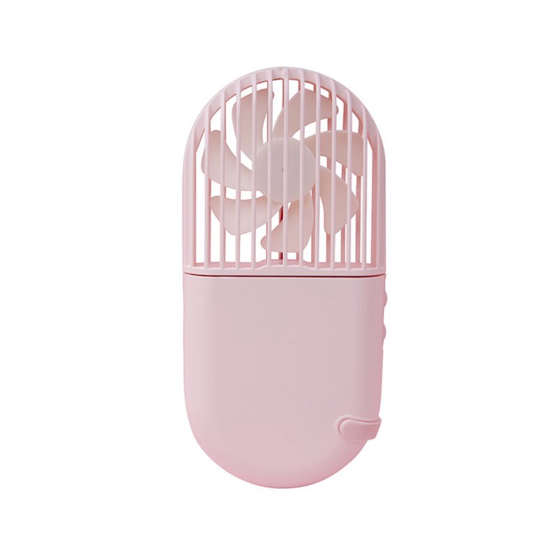 Portable Handheld Spray Humidifying Fan USB Rechargeable Student Fan for Outdoor Pink_7.8*27.8*16.4mm;