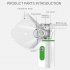 Portable Handheld Ultrasonic Nebulizer Phlegm Cough Relieving Pocket Machine for Home Travel Gray