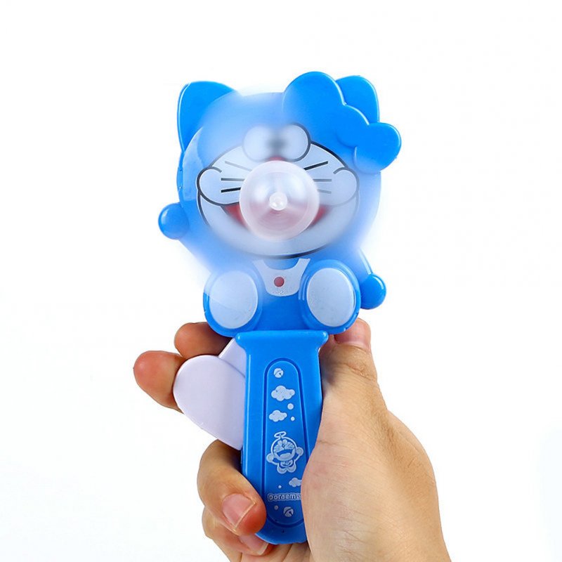 Portable Handhold Mini Fan with Cartoon Shape for Student 47A Little Blue Cat_One size