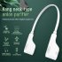 Portable Hanging Neck Air  Purifier Wearable Hands free Negative Ion Air Cleaner Low Noise White