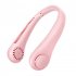 Portable Hanging Neck Fan 3 Levels Rechargeable Bladeless Noise Reduction Hands free Outdoor Sports Usb Mini Fan pink 800mAh battery