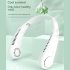 Portable Hanging Neck Fan 3 Levels Rechargeable Bladeless Noise Reduction Hands free Outdoor Sports Usb Mini Fan pink 800mAh battery