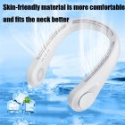 Portable Hanging Neck Fan Usb Rechargeable Bladeless Mute Fan Sports Air Conditioner Cooler Wireless Mini Electric Fan (2000mah) White