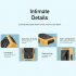 Portable Hanging Neck Fan Multipurpose Digital Display Screen Bladeless USB Air Cooling Electric Fan Orange 6000mah