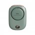 Portable Hanging Neck Fan Digital Display Bladeless Electric Fan For Work Travel Sports Cooking Green  2000mAh 