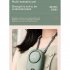 Portable Hanging Neck Fan Digital Display Bladeless Electric Fan For Work Travel Sports Cooking Green  2000mAh 
