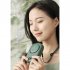 Portable Hanging Neck Fan Digital Display Bladeless Electric Fan For Work Travel Sports Cooking Green  2000mAh 
