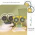Portable Hanging Neck Sport Fan 2 speed Adjustable Usb Rechargeable Mini Fan For Outdoor Sports Camping green