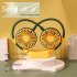 Portable Hanging Neck Sport Fan 2 speed Adjustable Usb Rechargeable Mini Fan For Outdoor Sports Camping green