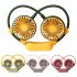 Portable Hanging Neck Sport Fan 2 speed Adjustable Usb Rechargeable Mini Fan For Outdoor Sports Camping green