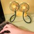 Portable Hanging Neck Sport Fan 2 speed Adjustable Usb Rechargeable Mini Fan For Outdoor Sports Camping yellow