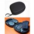 Portable Hard Shell Headphone Organizer Bag Waterproof Travel Zipper Pouch Box For Earbuds Cable Charger black