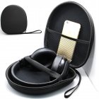 Portable Hard Shell Headphone Organizer Bag Waterproof Travel Zipper Pouch Box For Earbuds Cable Charger black