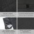 Portable Heated Seat Cushion 3 Mode Adjustable Heating Cushion USB Power Foldable Back Chair Pad Grey