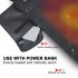 Portable Heated Seat Cushion 3 Mode Adjustable Heating Cushion USB Power Foldable Back Chair Pad Grey
