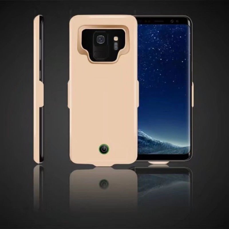 Portable High Capacity External Charging Case 7000mAh Extended Battery Protective Case for Samsung Galaxy S9/S9Plus Golden