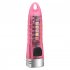 Portable Key Chain Flashlight Waterproof Multi functional Type c Rechargeable Led Strong Light Mini Work Lamp transparent pink