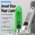 Portable Key Chain Flashlight Waterproof Multi functional Type c Rechargeable Led Strong Light Mini Work Lamp transparent pink