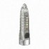 Portable Key Chain Flashlight Waterproof Multi functional Type c Rechargeable Led Strong Light Mini Work Lamp transparent pink