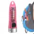 Portable Key Chain Flashlight Waterproof Multi functional Type c Rechargeable Led Strong Light Mini Work Lamp transparent pink