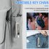 Portable Key Chain Flashlight Waterproof Multi functional Type c Rechargeable Led Strong Light Mini Work Lamp transparent pink