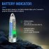 Portable Key Chain Flashlight Waterproof Multi functional Type c Rechargeable Led Strong Light Mini Work Lamp transparent pink