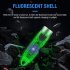Portable Key Chain Flashlight Waterproof Multi functional Type c Rechargeable Led Strong Light Mini Work Lamp transparent pink