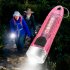 Portable Key Chain Flashlight Waterproof Multi functional Type c Rechargeable Led Strong Light Mini Work Lamp transparent pink