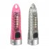 Portable Key Chain Flashlight Waterproof Multi functional Type c Rechargeable Led Strong Light Mini Work Lamp transparent pink