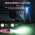 Portable Key Chain Flashlight Waterproof Multi functional Type c Rechargeable Led Strong Light Mini Work Lamp transparent pink