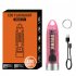 Portable Key Chain Flashlight Waterproof Multi functional Type c Rechargeable Led Strong Light Mini Work Lamp transparent pink