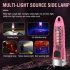 Portable Key Chain Flashlight Waterproof Multi functional Type c Rechargeable Led Strong Light Mini Work Lamp transparent pink