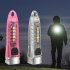 Portable Key Chain Flashlight Waterproof Multi functional Type c Rechargeable Led Strong Light Mini Work Lamp transparent pink