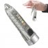 Portable Key Chain Flashlight Waterproof Multi functional Type c Rechargeable Led Strong Light Mini Work Lamp transparent pink