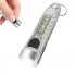 Portable Key Chain Flashlight Waterproof Multi functional Type c Rechargeable Led Strong Light Mini Work Lamp transparent pink