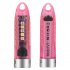 Portable Key Chain Flashlight Waterproof Multi functional Type c Rechargeable Led Strong Light Mini Work Lamp transparent pink