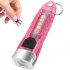 Portable Key Chain Flashlight Waterproof Multi functional Type c Rechargeable Led Strong Light Mini Work Lamp transparent pink