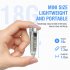 Portable Key Chain Flashlight Waterproof Multi functional Type c Rechargeable Led Strong Light Mini Work Lamp transparent pink