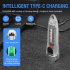 Portable Key Chain Flashlight Waterproof Multi functional Type c Rechargeable Led Strong Light Mini Work Lamp transparent pink