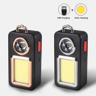 Portable Keychain Light High brightness Energy saving Usb Rechargeable Cob Work Light Inspection Torch gold