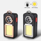 Portable Keychain Light High brightness Energy saving Usb Rechargeable Cob Work Light Inspection Torch silver