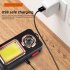 Portable Keychain Light High brightness Energy saving Usb Rechargeable Cob Work Light Inspection Torch silver