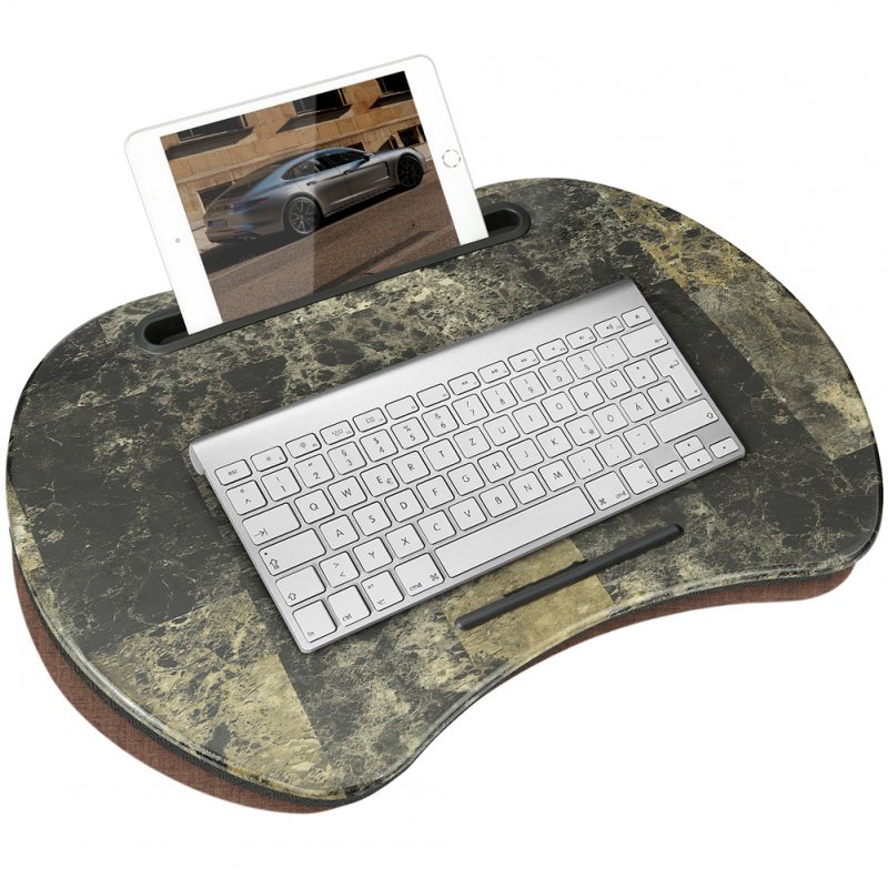 Portable Laptop Desk Tray Outdoor Learning Desk Lazy Tables Laptop Stand Holder for Bed Sofa Dark green