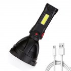 Portable Led Cob Flashlight Waterproof USB Rechargeable Long Range Torch Work Light