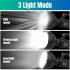 Portable Led Searchlight 3 Mode Adjustable Brightness Handheld Rechargeable Super Bright Spotlight black