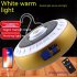 Portable Led Solar Light Multifunctional Outdoor Waterproof Dual Light Source Camping Light Flashlight Golden